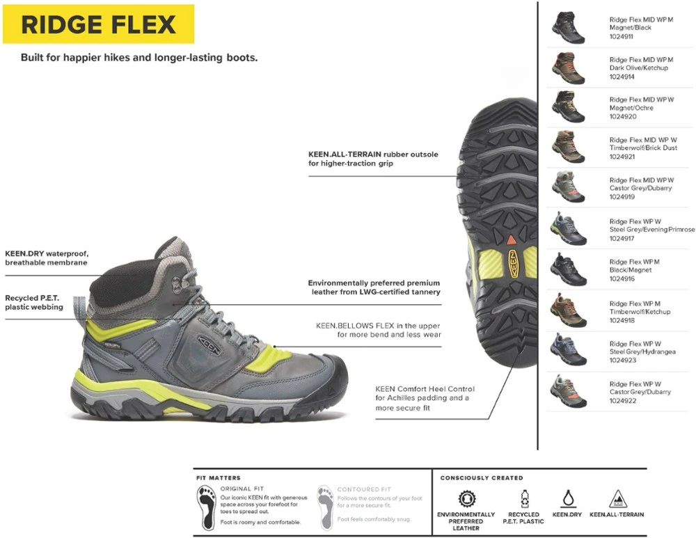 KEEN Ridge Flex Mid Waterproof Hiking Boots - Men's - Image 7